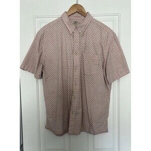 Faherty Playa Shirt Fishscale Size XL Pink Button Down